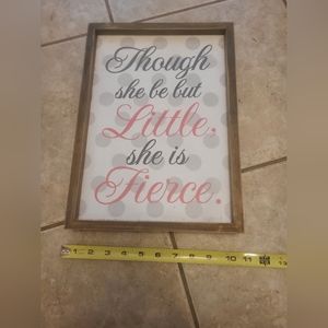 Wooden little girl sign for wall